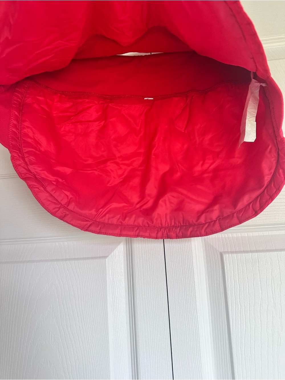 Red Lululemon Quilted Active Skirt with Zip Pockets - Picture 4 of 6